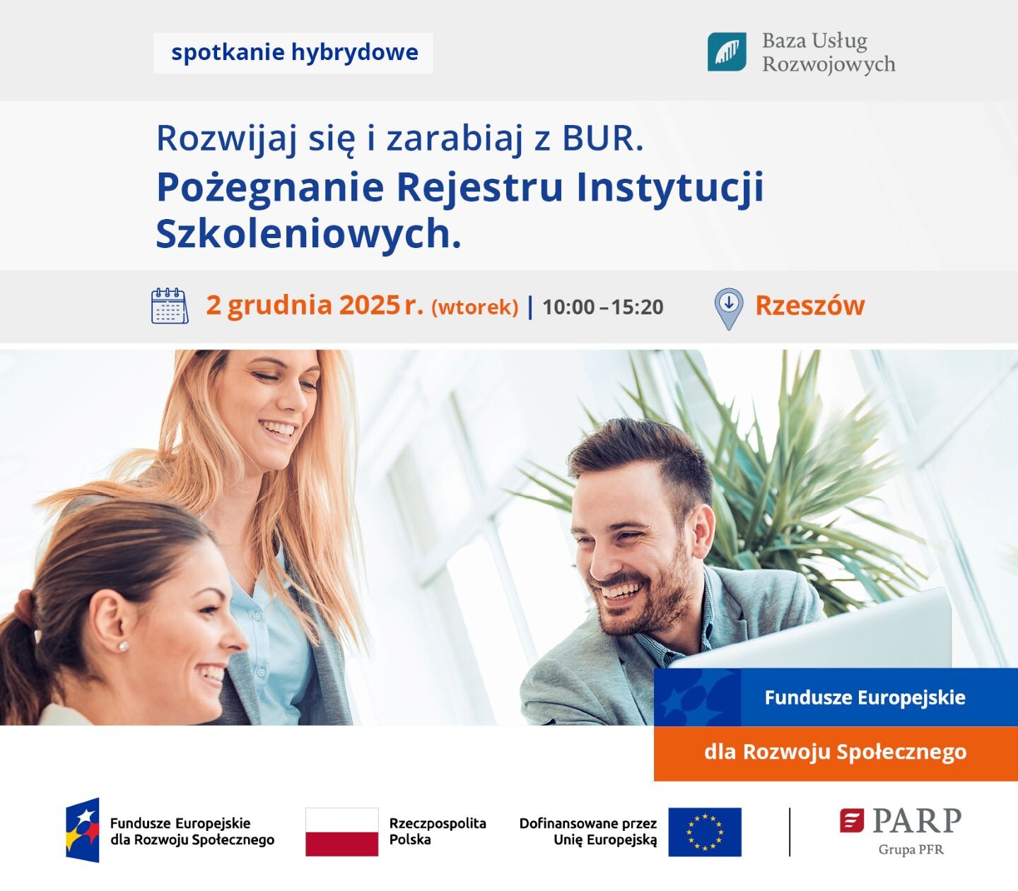 Baza Usług Rozwojowych - w grudniu spotkajmy się w Rzeszowie!