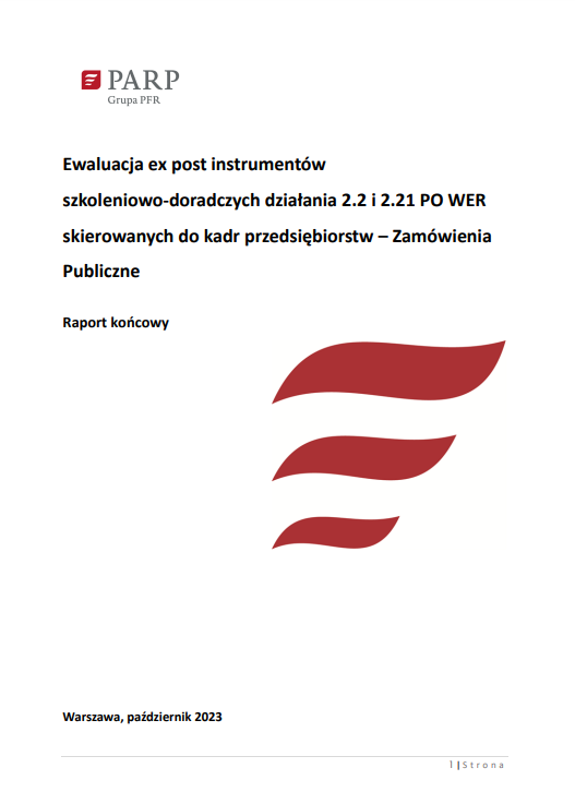 Ewaluacja ex post instrumentów szkoleniowo-doradczych działania 2.2 i 2.21 POWER skierowanych do kadr przedsiębiorstw – Zamówienia Publiczne