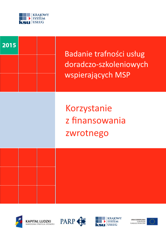 Badanie trafności usług doradczo-szkoleniowych wspierających MSP - Korzystanie z finansowania zwrotnego