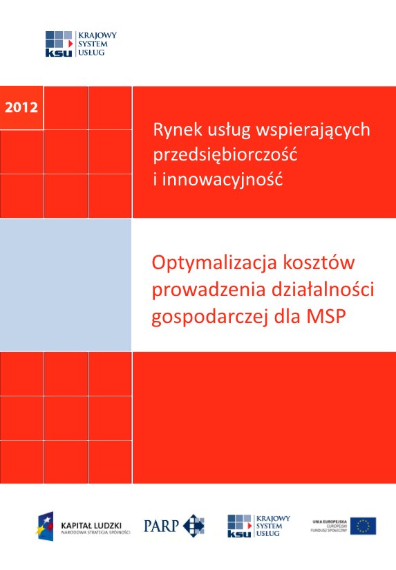 Rynek usług wspierających przedsiębiorczość i innowacyjność - Optymalizacja kosztów prowadzenia działalności gospodarczej dla MSP