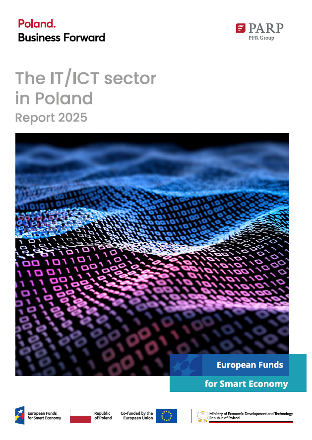 Okładka raportu „Sektor IT i ICT w Polsce – 2025”